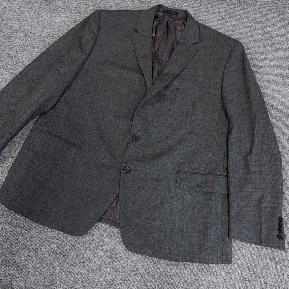 Ralph Lauren Blazer Jacket Men 48R Gray Wool Stretch Business Casual Sport Coat - Picture 1 of 13
